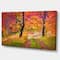 Designart - Bright Colorful Fall Trees in Forest - Large Landscape Canvas Art Print
